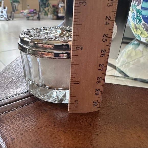 Elegant Silver plated vintage powder box - Picture 10 of 10